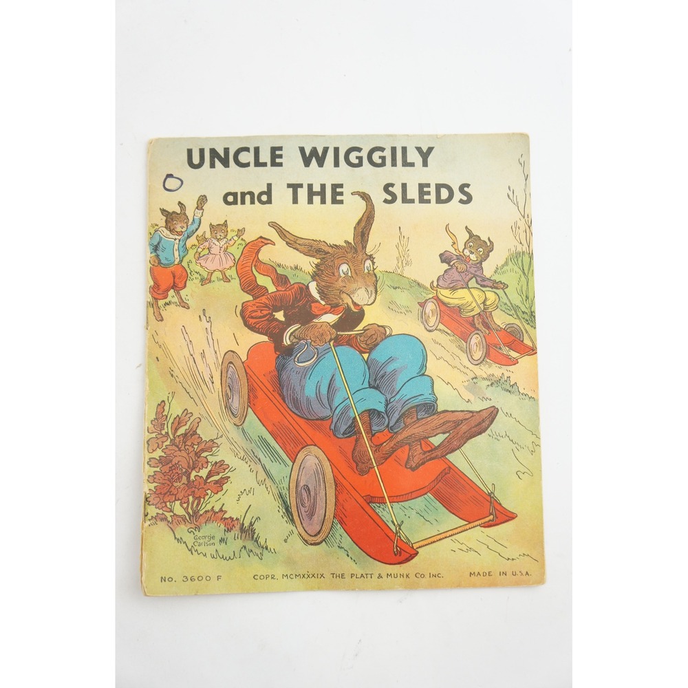 Platt & Munk Uncle Wiggily and the Sleds 1939 Multi Softcover Book‎ Fair